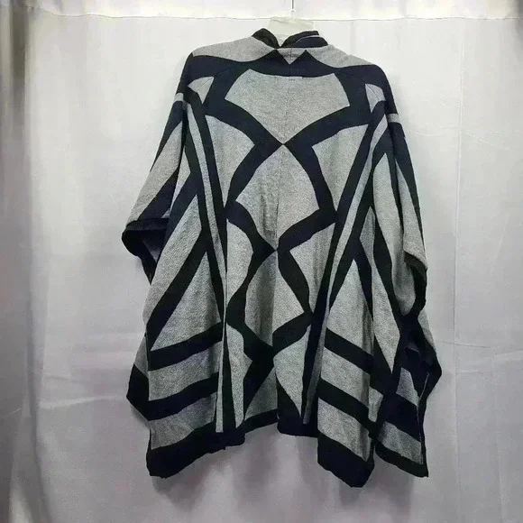 Mossimo Black and Grey Kimono Cardigan Cotton Women's Small - Picture 2 of 3